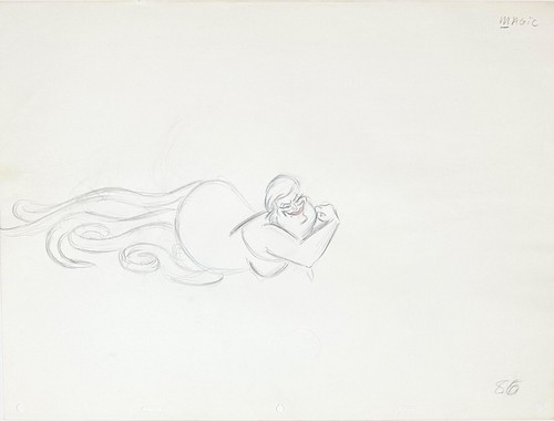 RARO WALT DISNEY LA SIRENITA URSULA 1989 ANIMACIÓN ORIGINAL DIBUJO CEL - Imagen 2 de 2