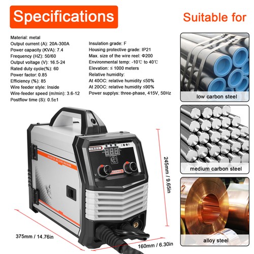 Multifunctional 4in1 MIG MMA MAG TIG-160C Inverter Welders Multipurpose P2H7 - Picture 8 of 10