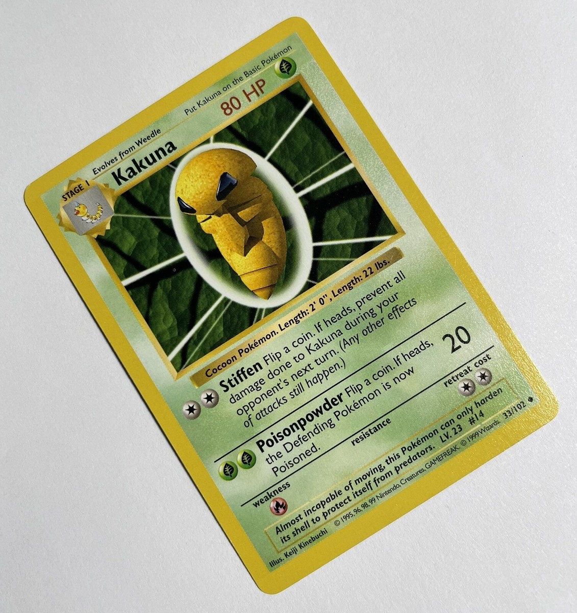 1995 kakuna pokemon card value Vintage Uncommon - Kakuna Base Set Non-Holo Pokemon Card 33/102