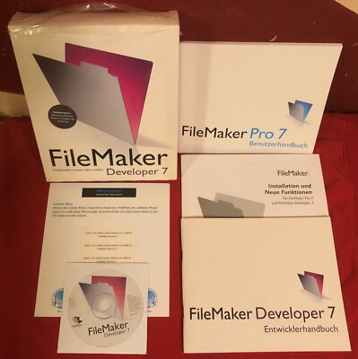 FileMaker Pro Developer 7.0 deutsch - wie neu - OVP  MwSt Rechnung