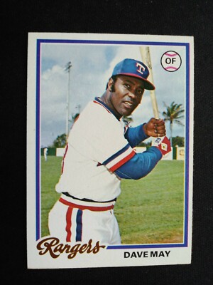 1978 Topps Baseball Card # 362 Dave May - Texas Rangers (EX)
