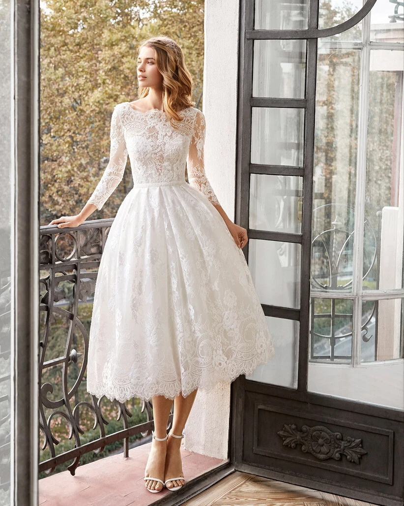 Hot Women Dress Long Sleeve Slim Fit Wedding Dress Midi Dress ...