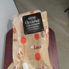 Dachshund Plush Blanket Throw Berkshire 50"x60" Balloons PomPoms NWT