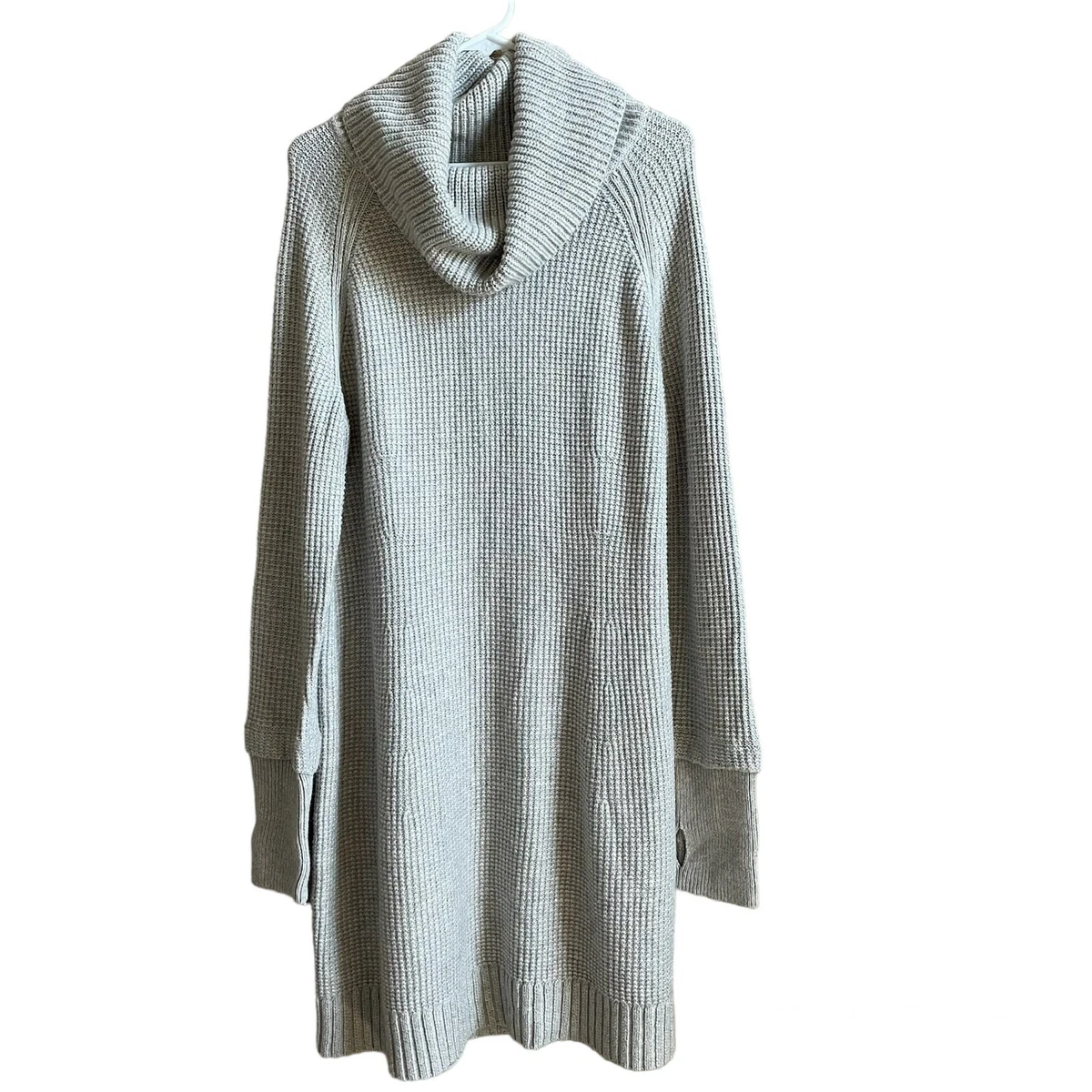 Market Spruce Sharon Cowl Neck Waffle Stitch Sweater Dress Tunic