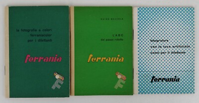 Ferrania - Lot Of 3 Booklets - Photo / Video Course - 1950s - Rare
