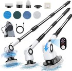9 IN 1 Electric Spin Scrubber Cordless Cleaning Brush Bathroom Rotating Scrubber