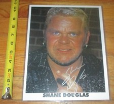 WWE ECW Shane Douglas Wrestling Autographed 8 1/2 x11 Photo Signed Autograph COA