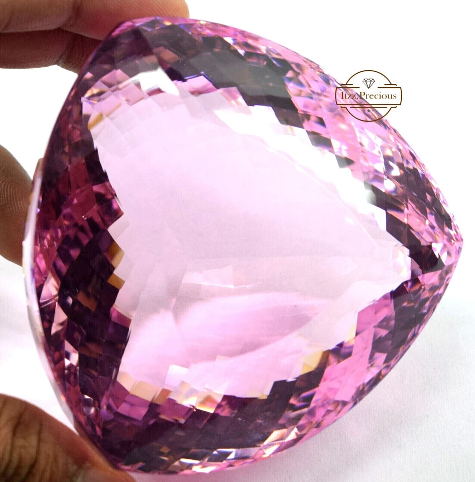 1900 Ct Trillón Corte Certificado Brasil Topacio Rosa Creado en Laboratorio Piedra Limpia para Ojos MS Foto 3 de 4