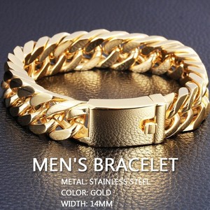 14mm-Men-039-s-Heavy-Solid-Stainless-Steel-Curb-Chain-Bracelet-Fashion-Jewelry