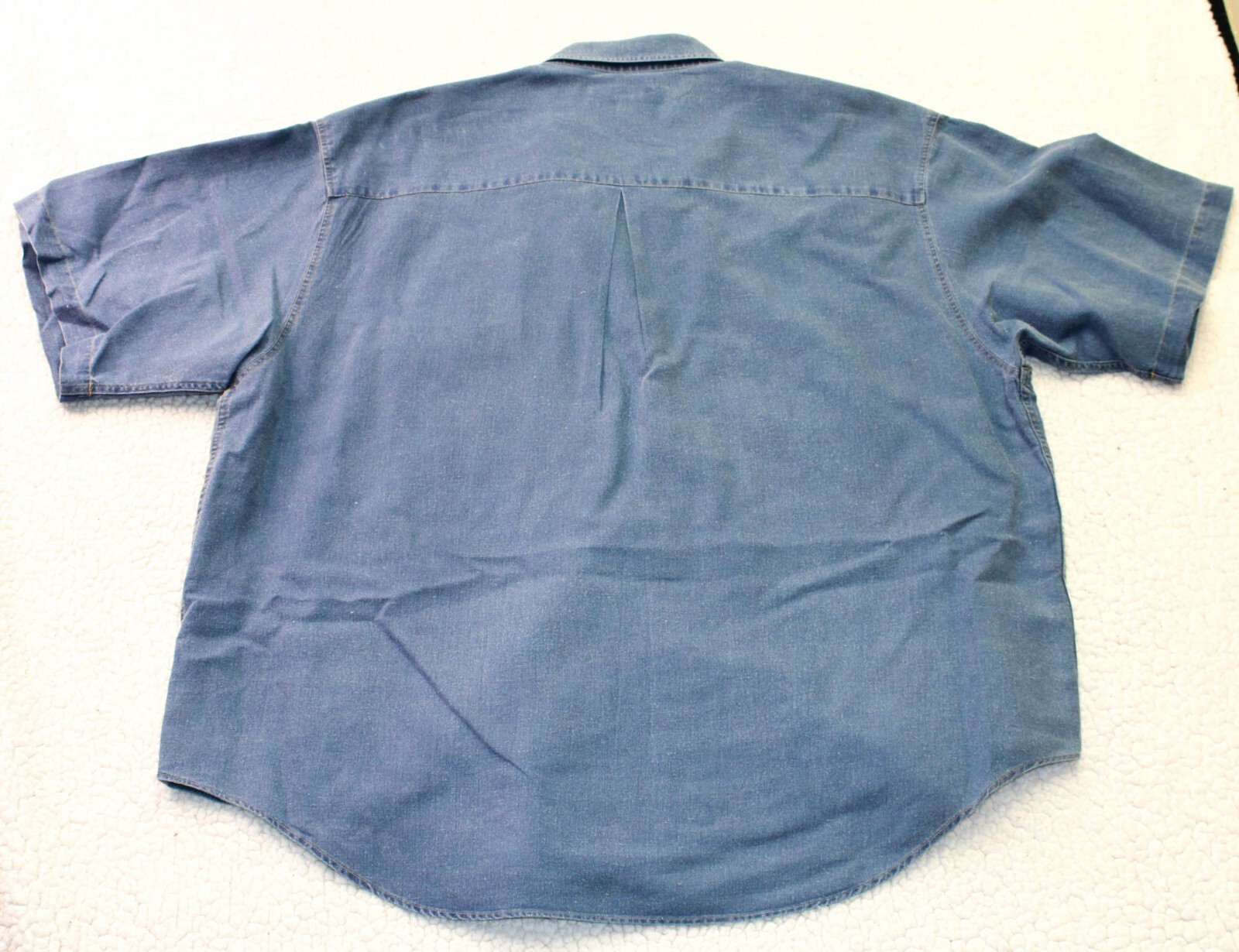 Camicia abbottonata denim Embassy Row adulto GRANDE blu manica corta fila ambasciata