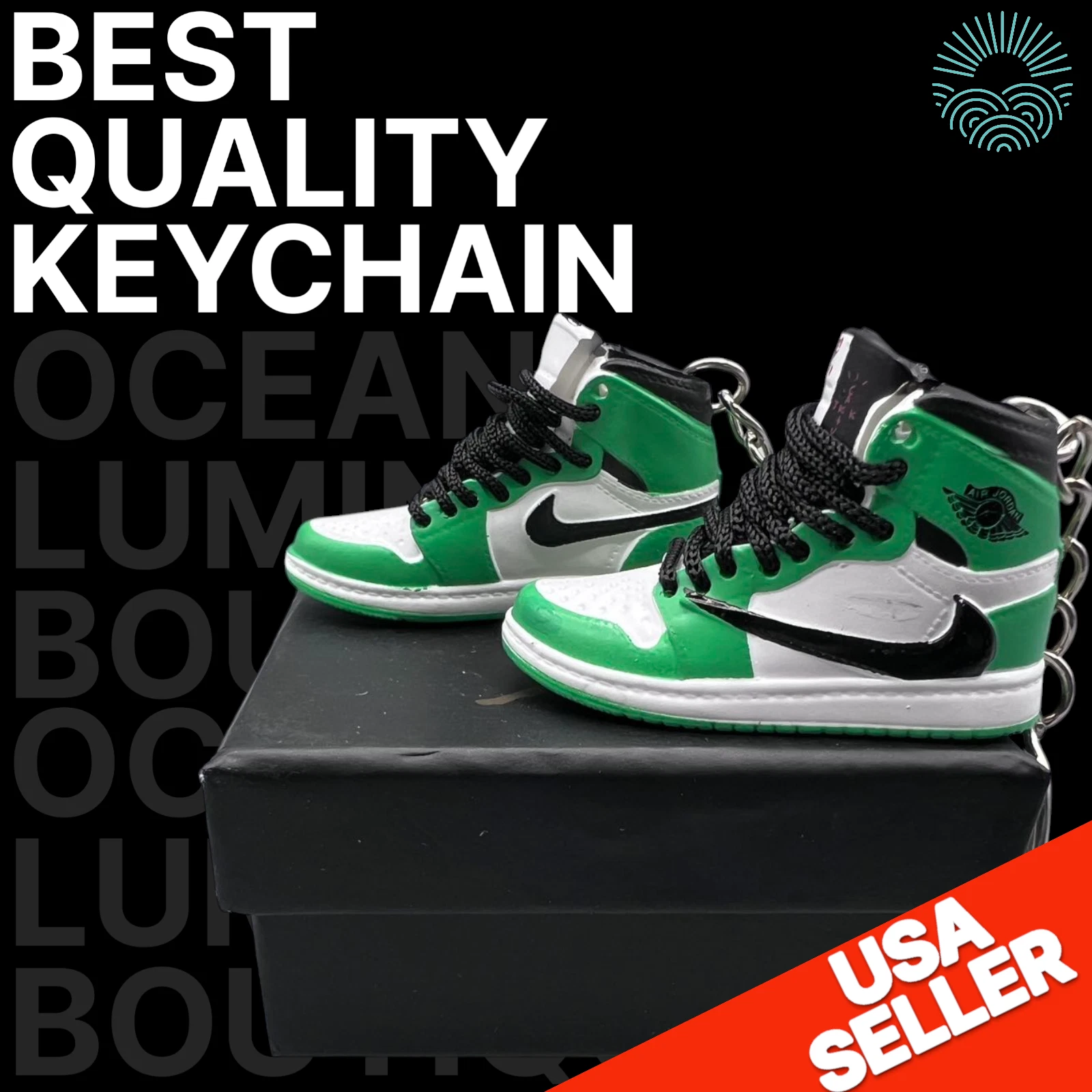 Porte clés Mini Baskets Air Jordan 3D, Baskets Basket de Collection, Options Boîte