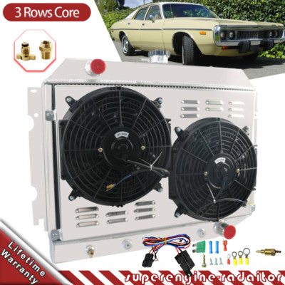 3 Rows Radiator Shroud Fan Relay For 72 1970-73 Plymouth Barracuda V8 Belvedere