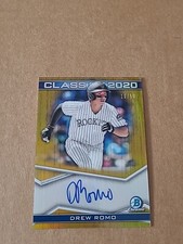 2020 Bowman Draft Drew Romo Class Of 2020 Autograph Gold /50 C20A-DR ...