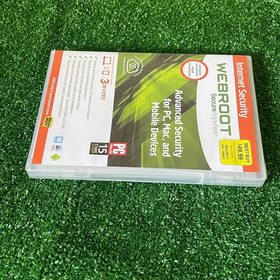 Webroot Secure Anywhere Advanced Security for PC, Mac and Mobile Devices CD NEW - Image 3 of 4