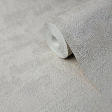 Textured Plain Wallpaper rolls cream off white faux concrete plaster textures 3D