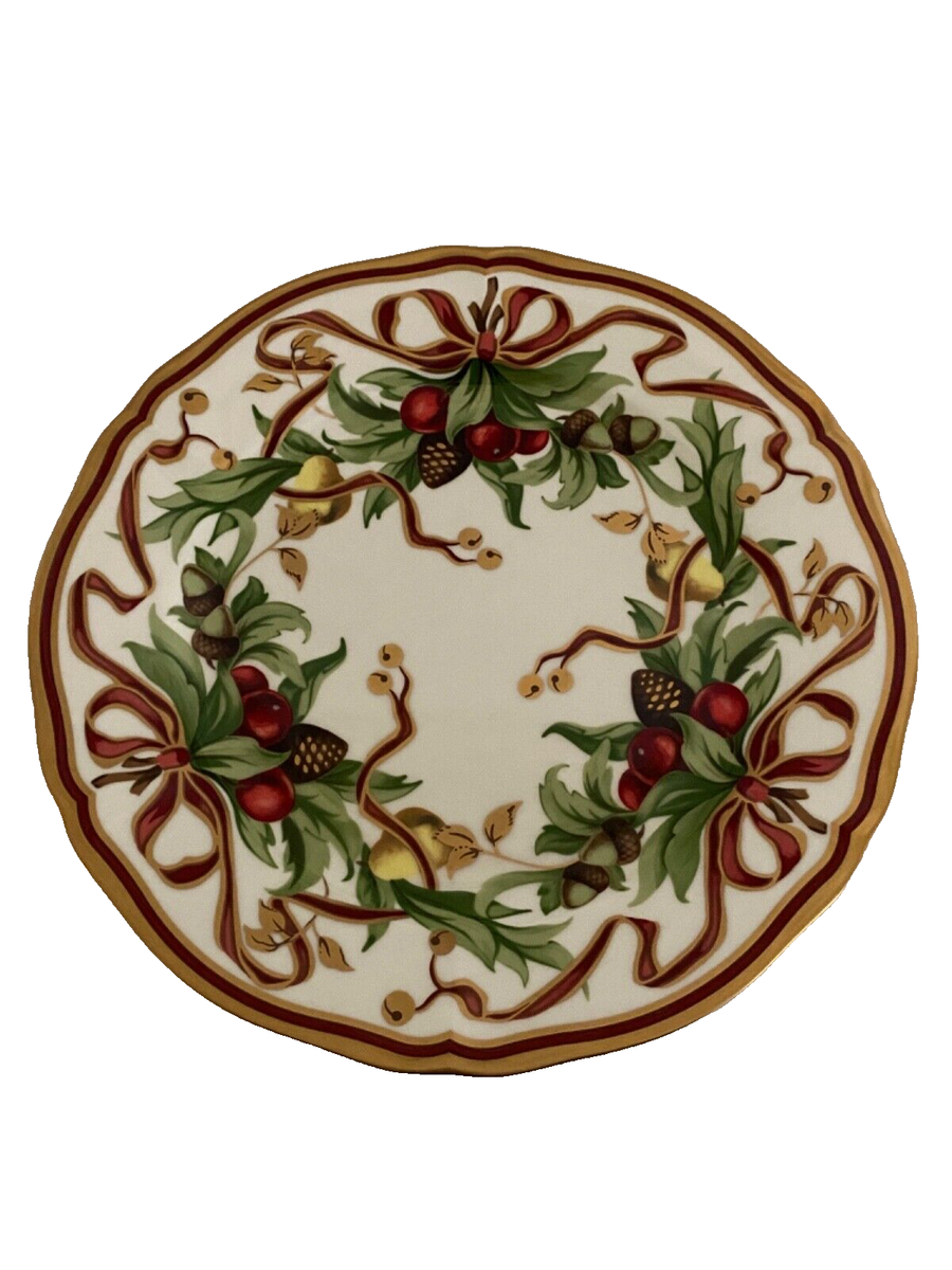 し*ん様 Tiffany ティファニーホリデープレート クリスマス　ガーランド Tiffany and Co Christmas Garland Bread Plate, New, Never Used