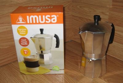 IMUSA Cup Espresso Coffee Maker With Cool Touch Handle Instructions  *READ* - Main Image