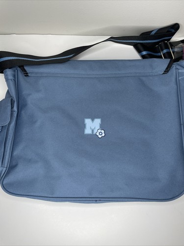 VINTAGE MUDD CROSSBODY MESSENGER BAG - Blue & Black - Pencil Pouch- NEW Y2K - Picture 7 of 10