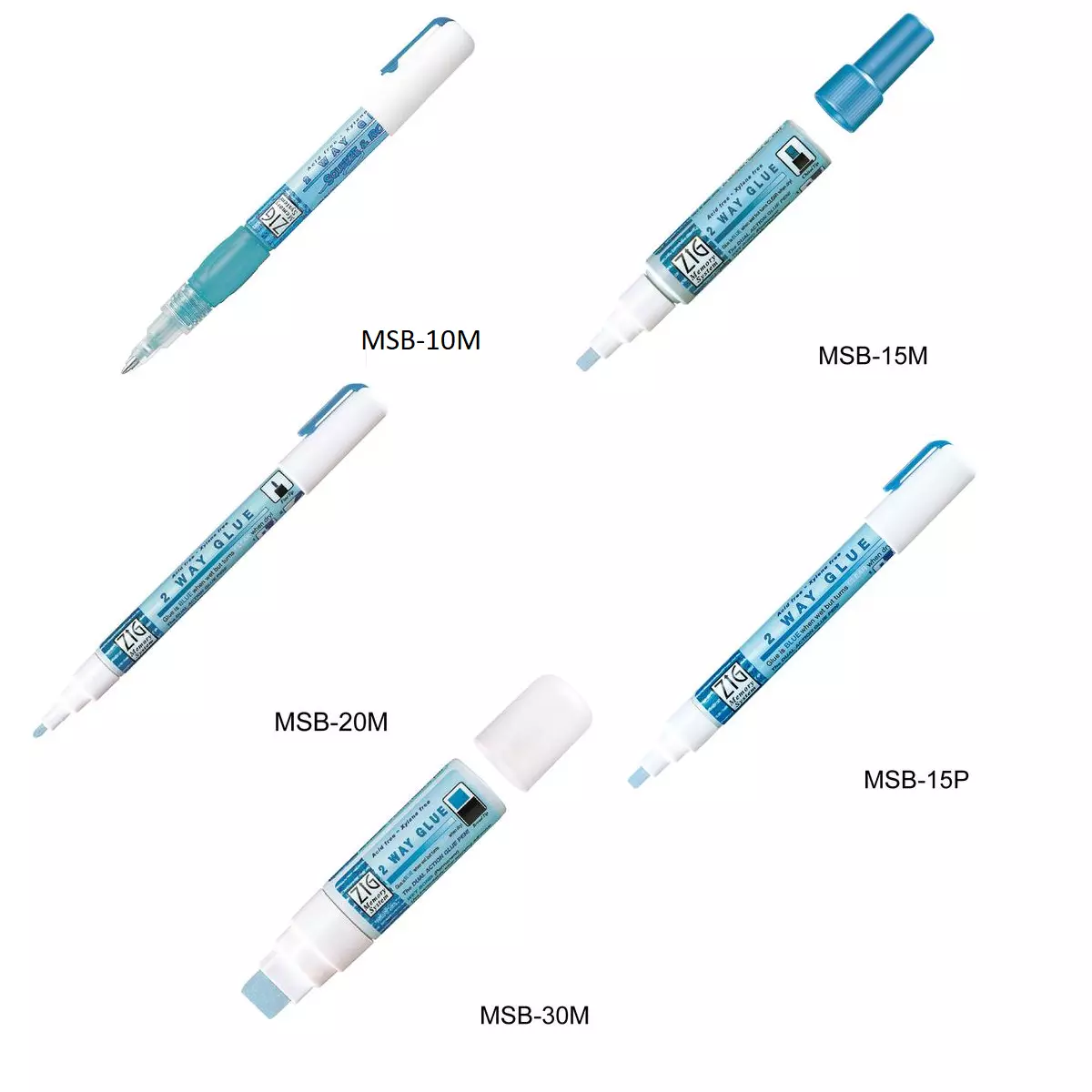 Zig 2-Way Glue Pen - Squeeze & Roll