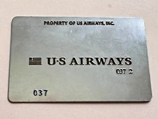 Vintage US Airways Ticket Validation Plate- Fun Collectible!