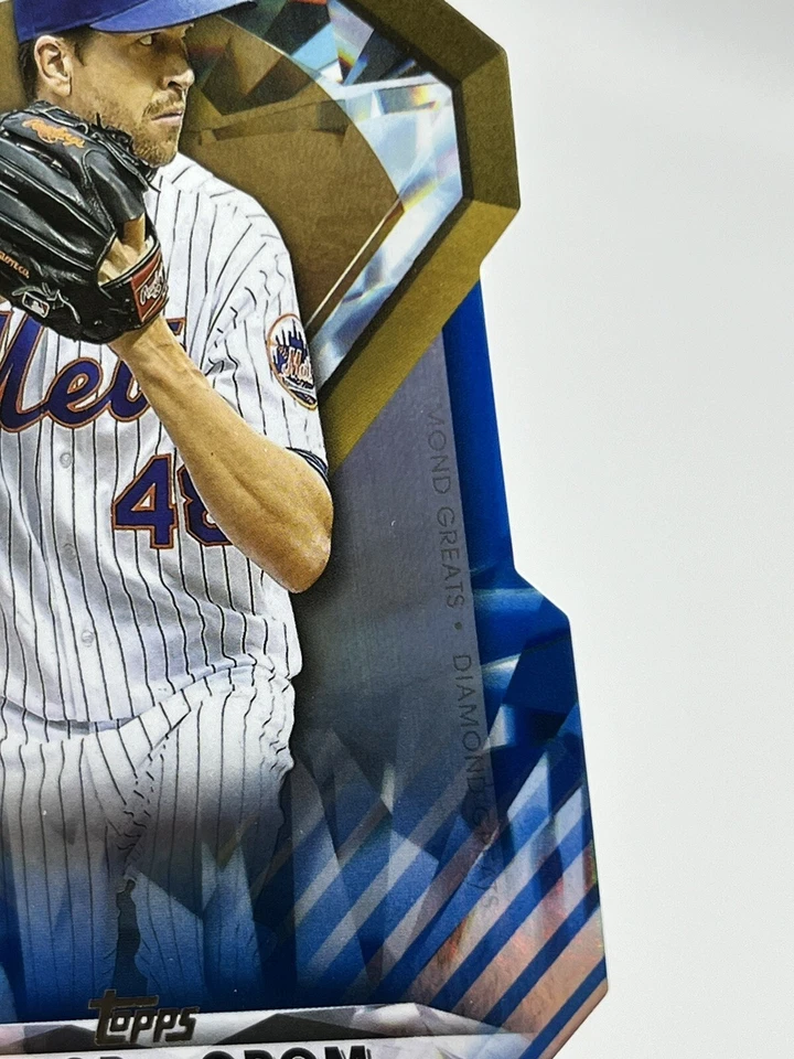 2022 Topps Series 1 Jacob deGrom Diamond Greats Die Cut Blue #DGDC-16 Mets - Image 3 of 4