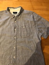 Men’s Marc Ecko  Short Sleeve Gray Button Up  2XL Cut & Sew energie