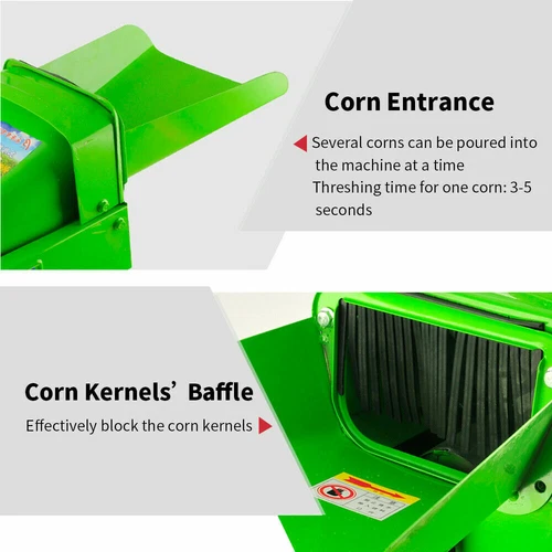 1250W 220V Electric Corn Sheller Thresher Threshing Stripping Machine Farm - Imagen 9 de 17