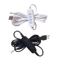 5V LED Dimmer USB Port Power Line With ON OFF Switch Adapter For LED Light Bulb