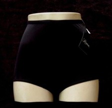 Lorraine 100 Nylon Full-Cut High-Waist Black Brief Plus Size 10/3XL