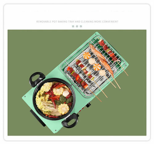 3in1 Electric Hot Pot Bakeware BBQ Frying Pan Smokeless Non-stick Multi-Function - Picture 10 of 11