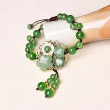 Green Jade Bracelets Natural 925 Silver Bracelet Chalcedony Bangles Jewelry