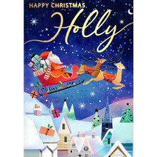 Personalised Holly Singing Musical Christmas Card Sound Of Christmas Range