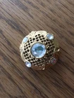 vintage costume jewelry brooch pin rhinestone set