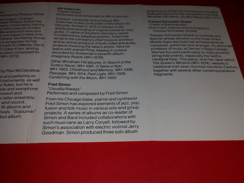 Windam Hill Records Sampler '89 - cassette (1989, A&M Canada) WT-91082 BASF CrO2 - Picture 6 of 12