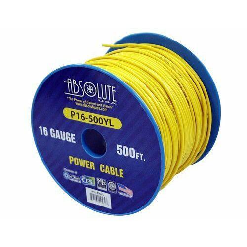 Absolute P16-500YL 16 Stärke 500' gelbe Spule Primär Fernbedienung Stromkabel Kabel - Bild 1 von 1