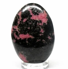 575g Pink Rhodonite in Psilomelane Freeform Polished Gemstone Crystal Madagascar