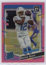 2023 Panini Donruss Optic Rated Rookie Pink Prizm Derius Davis #264 2l4
