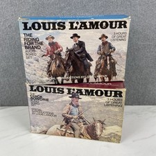 2 Louis L'amour 3 Cassette Audio Box Sets Riding for the Brand  Chick Bowdrie