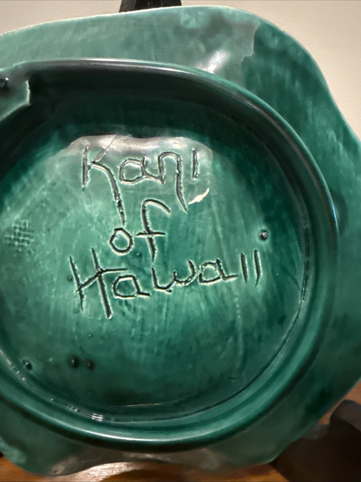 Vintage KANI OF HAWAII Hand Painted Decorative Bowl Birds Floral 6.5”