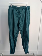 VINTAGE NIKE WINDBREAKER NYLON PANTS GREEN SIZE L LARGE