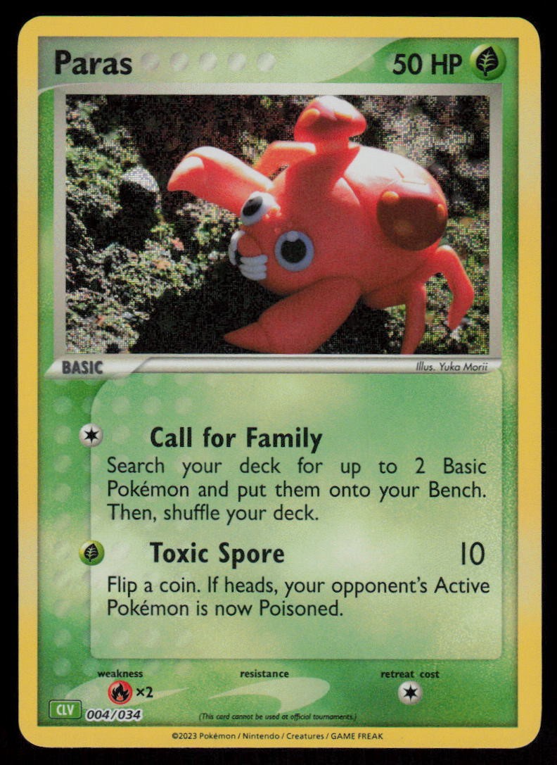 Paras Holo Classic Collection Trading Card Game Classic 004/034 NM Pokemon