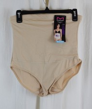 Maidenform Womens Firm Control High Waist Shapewear Brief Beige Size XL