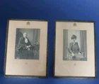 VINTAGE PORTRAIT PHOTOGRAPHS B+W PAIR MAYOR LADY MAYORESS NORTHAMPTON 1945-46