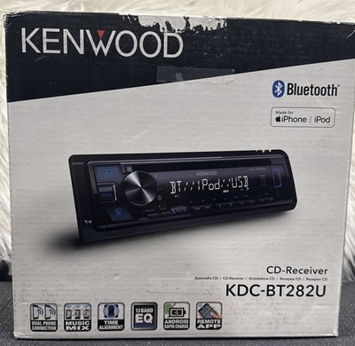 KENWOOD KDC-BT282U CD Car Stereo-Single Din, Bluetooth Audio, FM,USB MP3-OPEN BO