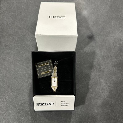 Seiko Essentials White Dial Two-Tone Stainless Steel Women's Watch SWR044