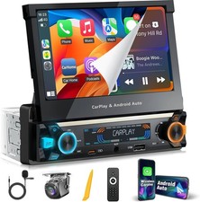 Newest Single Din Touchscreen Radio with Wireless Carplay Android Auto,7 inch