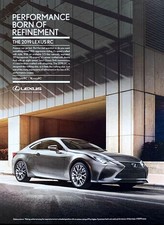 2019 LEXUS RC Performance Born of Refinement Original PRINT AD