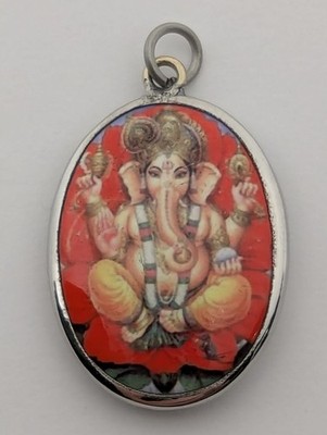 LORD GANESHA GANESH HINDU GOD OF WISDOM SUCCESS OM AMULET CHARM PENDANT 1.7''
