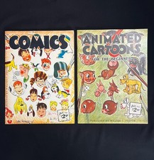 Animated Cartoons For The Beginner and Comics By Walter Foster 2 Drawing Books
