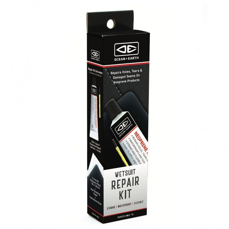 Ocean Earth Ultimate Wetsuit Repair Kit NEW with cement glue & iron on patch